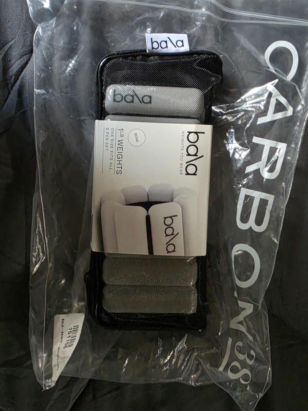 Bala 1 LB Wearable Weights in White (Black Mesh Netting)
